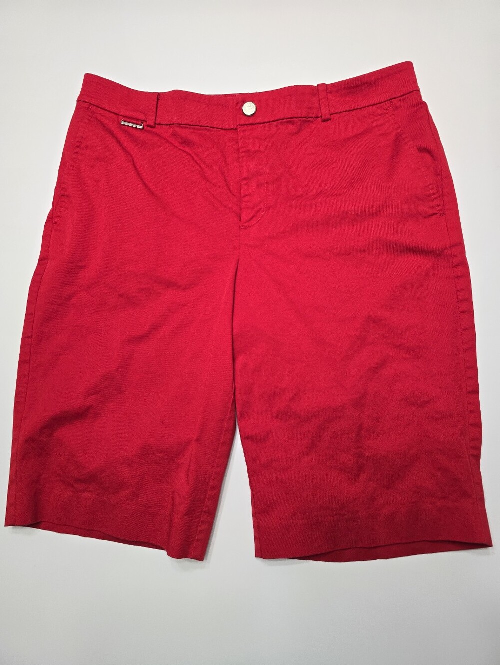 L-RL ACTIVE Bright Red Active Shorts size 10